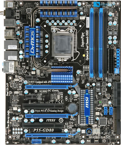 MSI P55-GD80 - Superb motherboard for any type of use