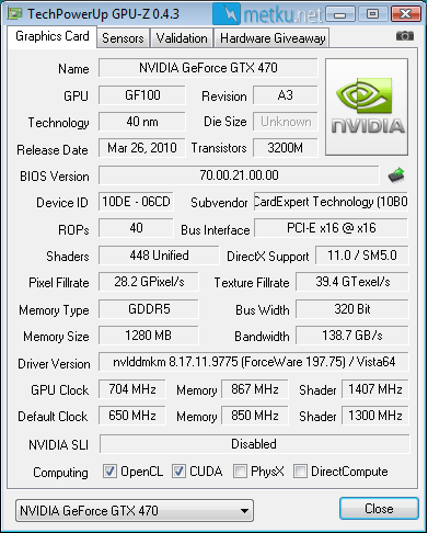 Gainward GTX470 Golden Sample - GOOD - Golden Samplen hohdokasta voimaa