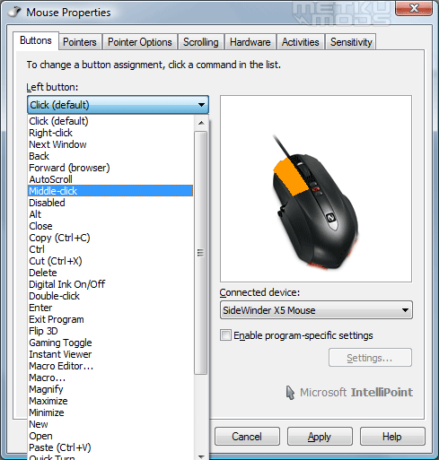 Microsoft SideWinder X5 Gaming Mouse and X6 Gaming Keyboard