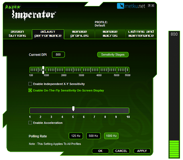 Razer Imperator pelihiiri - Pelihiiri säädettävillä kylkipainikkeilla