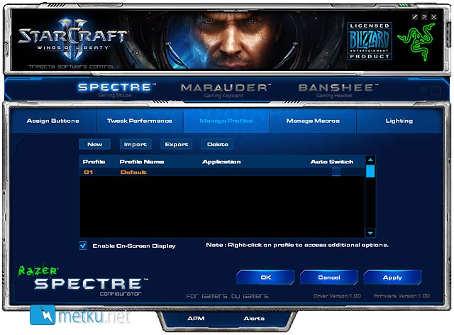 Razer Spectre Gaming Mouse - Gaming mouse with a StarCraft II Theme