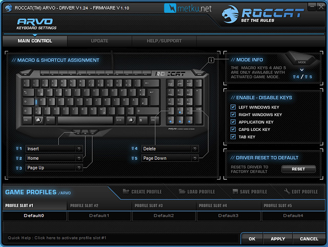 ROCCAT ARVO - Kompakti pelinäppäimistö