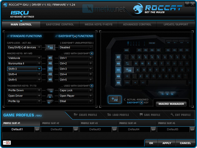 ROCCAT ISKU Gaming Keyboard - Gaming keyboard with good macro features