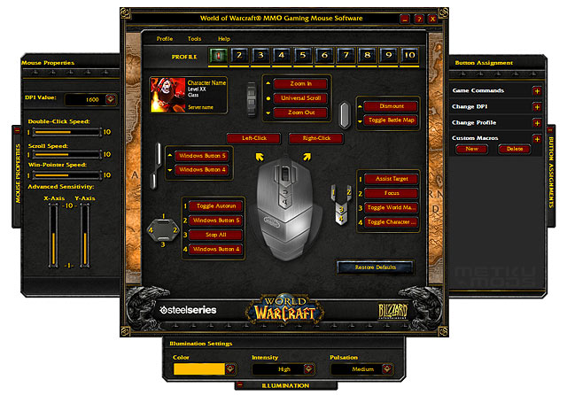 Steelseries World of Warcraft MMO Gaming Mouse